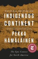 Cover of Indigenous Continent. Brown canvas in the center with Native American cave drawings on it. Words are in white over the drawings.