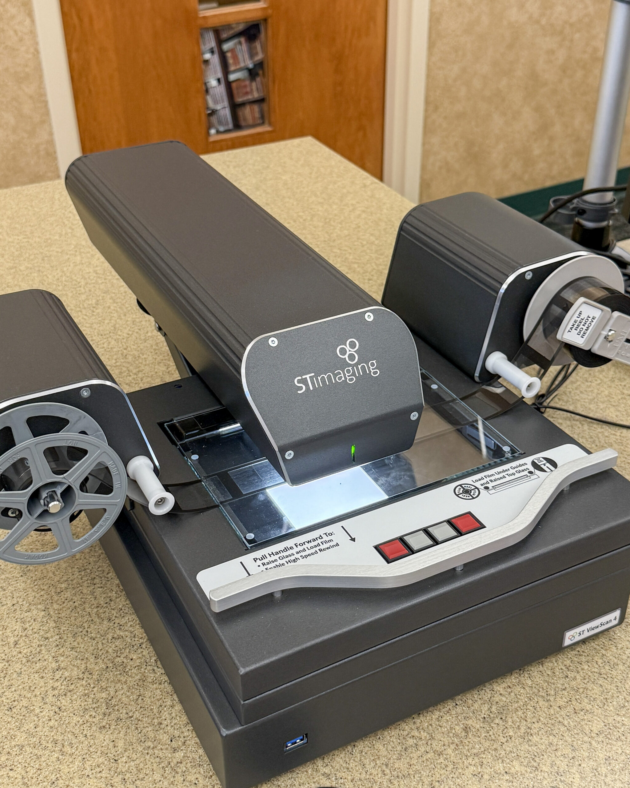 Image of a microfilm machine